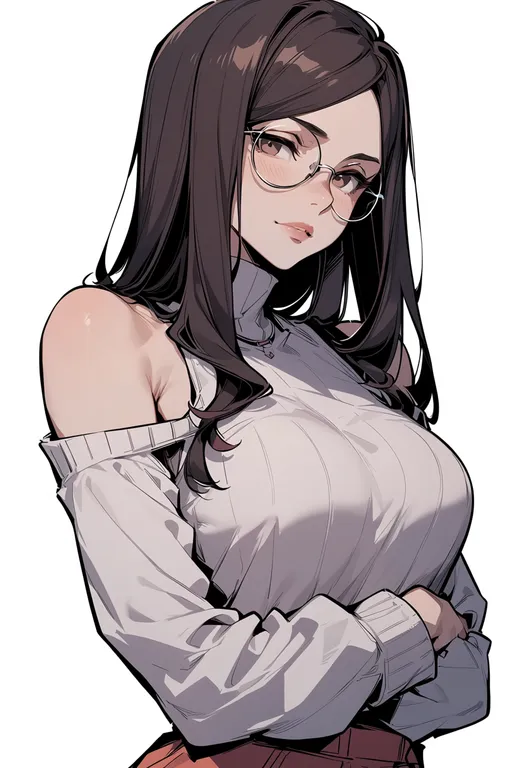 masterpiece, best quality, score_7, safe, shin subarashiki kono sekai, solo, simple background — by k3scat, made with ComfyUI