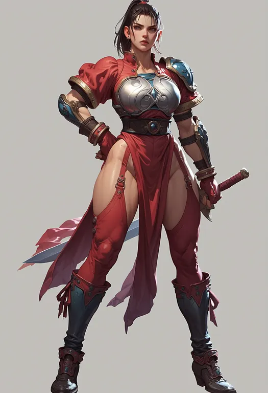 masterpiece, best quality, score_7, safe, soulcalibur ii, solo, simple background — by k3scat, made with ComfyUI