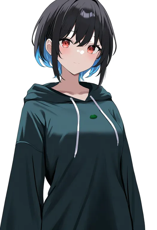 masterpiece, best quality, newest, absurdres, highres, safe, frog_print, 1girl, solo, simple_background — by k3scat, made with ComfyUI