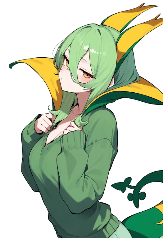 masterpiece, best quality, score_7, safe, serperior, solo, upper body, simple background — by k3scat, made with ComfyUI