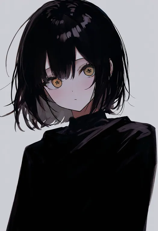 masterpiece, best quality, newest, absurdres, highres, safe, flower_in_eye, 1girl, solo, simple_background — by k3scat, made with ComfyUI