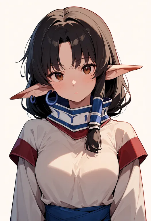 masterpiece, best quality, score_7, safe, eruruu, solo, upper body, simple background — by k3scat, made with ComfyUI