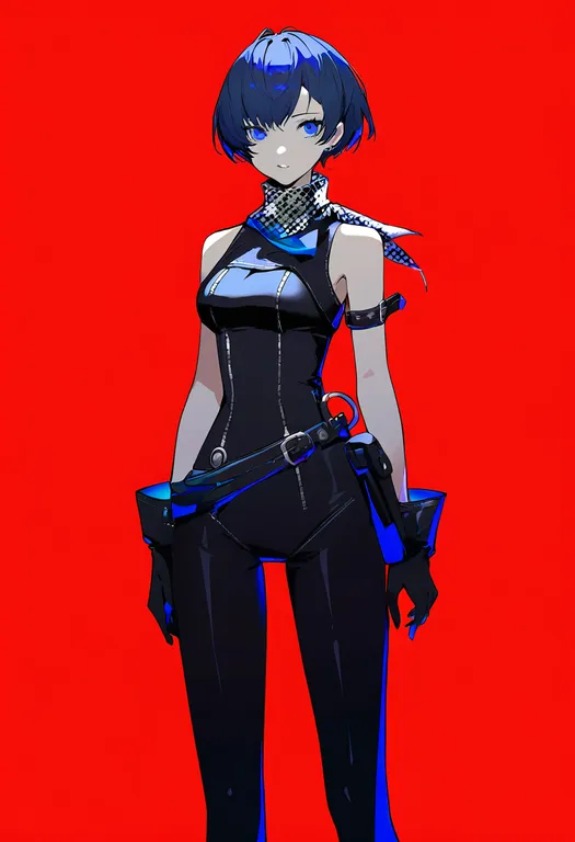 masterpiece, best quality, newest, absurdres, highres, safe, persona_(summon), 1girl, solo, simple_background — by k3scat, made with ComfyUI