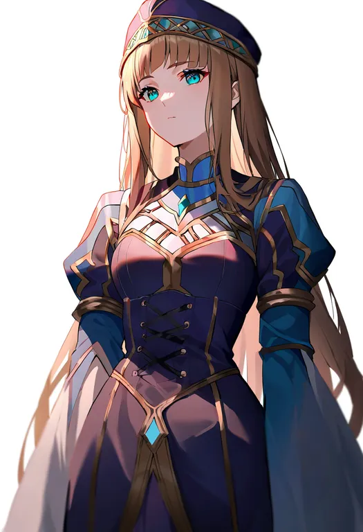masterpiece, best quality, newest, absurdres, highres, safe, valkyrie_profile_2:_silmeria, solo, simple_background — by k3scat, made with ComfyUI