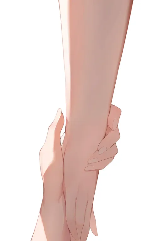 masterpiece, best quality, newest, absurdres, highres, safe, hand_on_another's_wrist, 1girl, solo, simple_background — by k3scat, made with ComfyUI