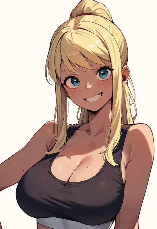 masterpiece, best quality, score_7, safe, winry rockbell, solo, upper body, simple background — by k3scat, made with ComfyUI