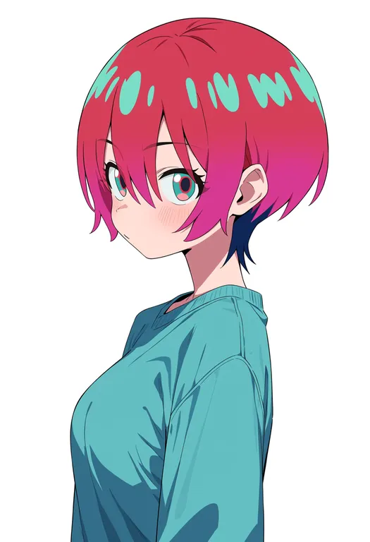 masterpiece, best quality, score_7, safe, amate yuzuriha, solo, upper body, simple background — by k3scat, made with ComfyUI