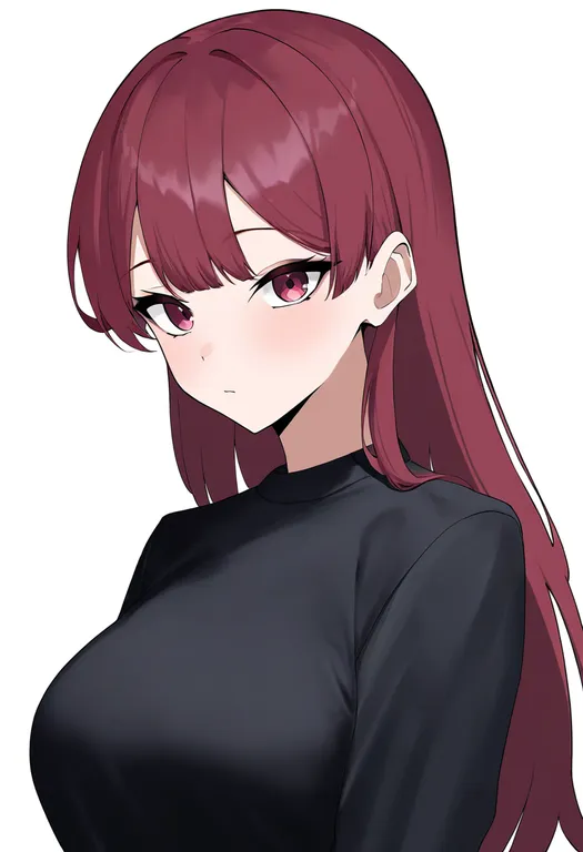 masterpiece, best quality, newest, absurdres, highres, safe, ashizawa_saki, solo, upper_body, simple_background — by k3scat, made with ComfyUI