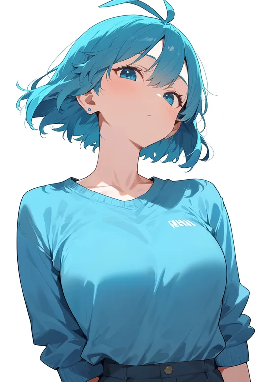masterpiece, best quality, score_7, safe, swablu, solo, upper body, simple background — by k3scat, made with ComfyUI