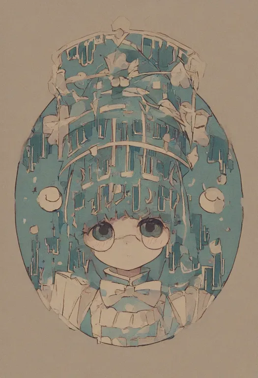 masterpiece, best quality, general, round image, 1girl, solo, simple background — by k3scat, made with ComfyUI