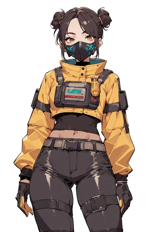 masterpiece, best quality, score_7, safe, apex legends, solo, simple background — by k3scat, made with ComfyUI