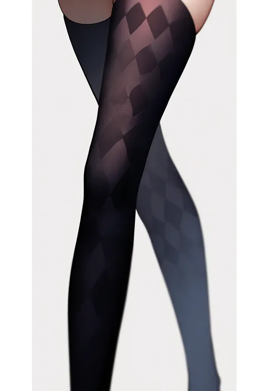 masterpiece, best quality, newest, absurdres, highres, safe, argyle_thighhighs, 1girl, solo, simple_background — by k3scat, made with ComfyUI