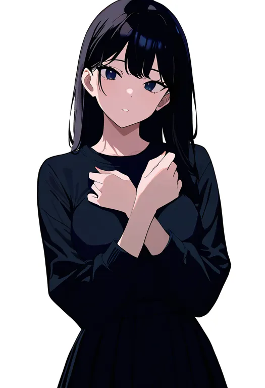masterpiece, best quality, newest, absurdres, highres, safe, choke_hold, 1girl, solo, simple_background — by k3scat, made with ComfyUI