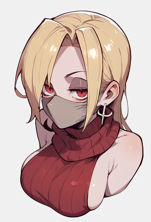 masterpiece, best quality, score_7, safe, valentine (skullgirls), skullgirls, solo, upper body, simple background — by k3scat, made with ComfyUI