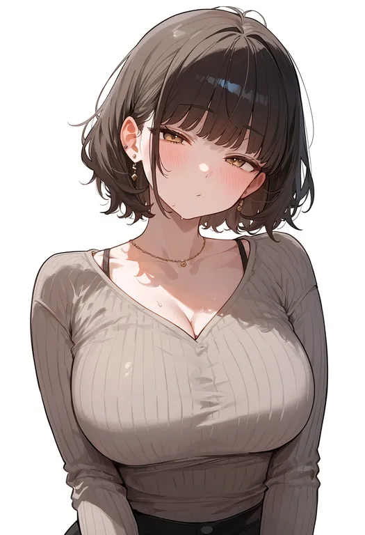masterpiece, best quality, score_7, safe, yakitori, 1girl, solo, upper body, simple background — by k3scat, made with ComfyUI