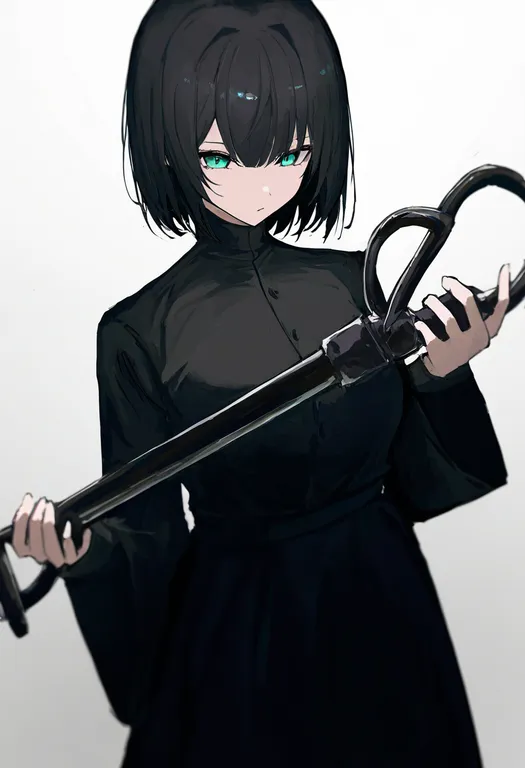 masterpiece, best quality, newest, absurdres, highres, safe, einhander, solo, simple_background — by k3scat, made with ComfyUI