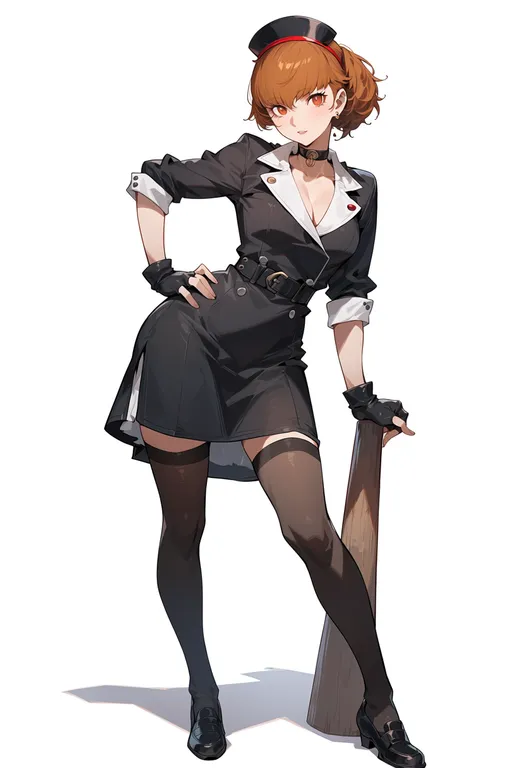 masterpiece, best quality, score_7, safe, persona 4 revival, solo, simple background — by k3scat, made with ComfyUI