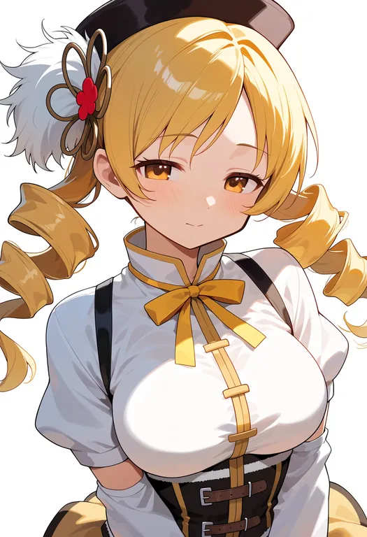 masterpiece, best quality, score_7, safe, tomoe mami (magical girl), mahou shoujo madoka magica (anime), solo… — by k3scat, made with ComfyUI