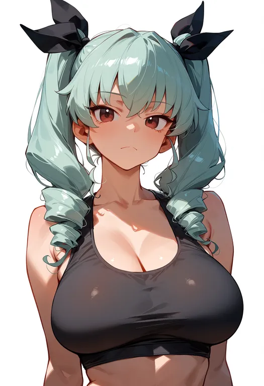 masterpiece, best quality, score_7, safe, anchovy (girls und panzer), girls und panzer, solo, upper body… — by k3scat, made with ComfyUI