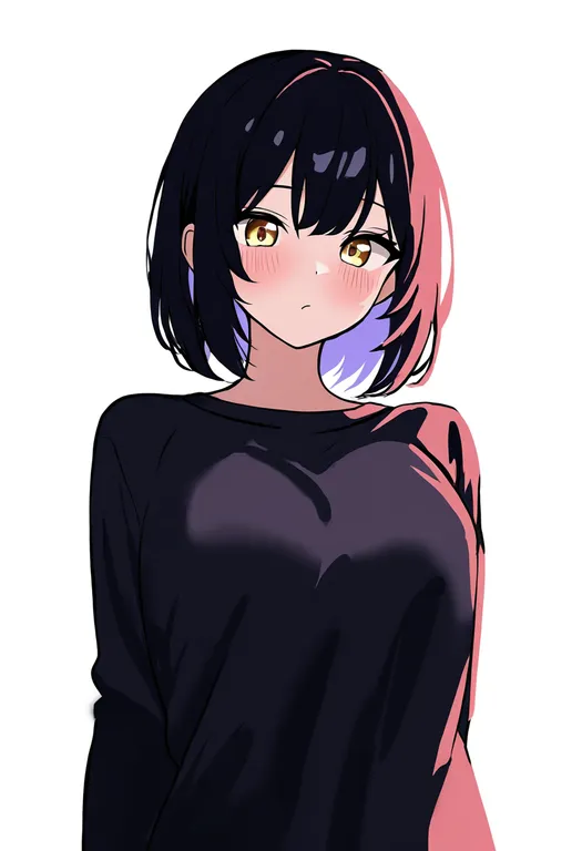 masterpiece, best quality, newest, absurdres, highres, safe, lovestruck, 1girl, solo, simple_background — by k3scat, made with ComfyUI
