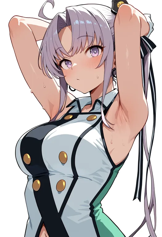 masterpiece, best quality, score_7, safe, akitsushima (kancolle), solo, upper body, simple background — by k3scat, made with ComfyUI