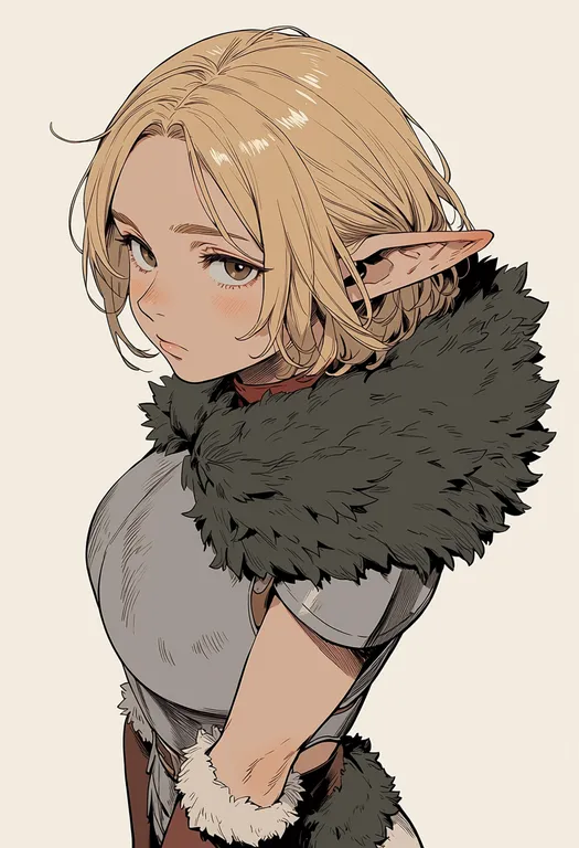 masterpiece, best quality, score_7, safe, senshi (dungeon meshi), dungeon meshi, solo, upper body, simple background — by k3scat, made with ComfyUI