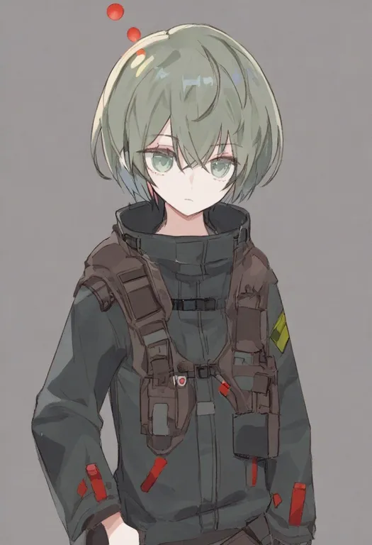 masterpiece, best quality, general, re:act, solo, simple background — by k3scat, made with ComfyUI