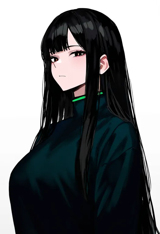 masterpiece, best quality, newest, absurdres, highres, safe, green_trim, 1girl, solo, simple_background — by k3scat, made with ComfyUI
