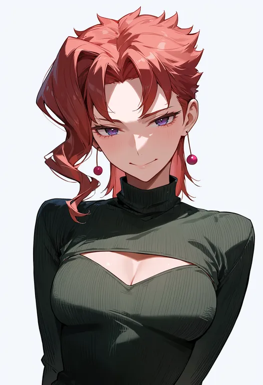 masterpiece, best quality, score_7, safe, kakyoin noriaki, solo, upper body, simple background — by k3scat, made with ComfyUI