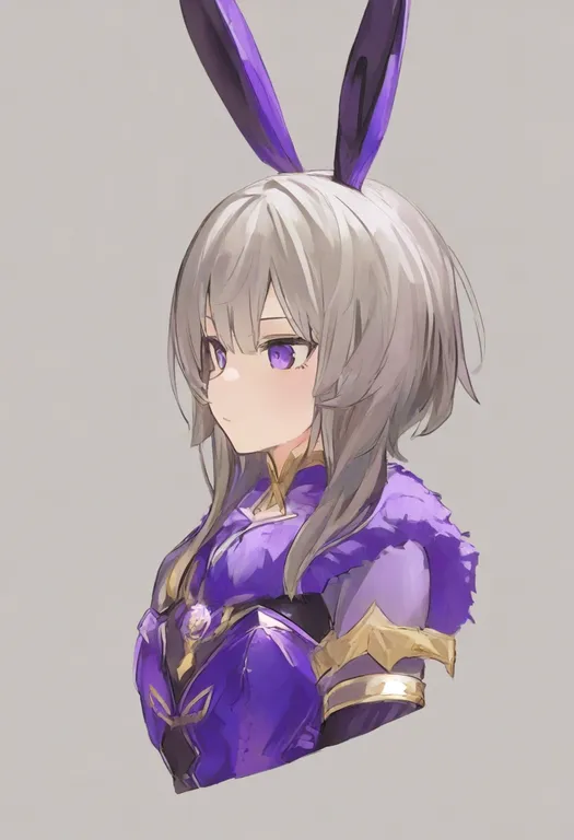 masterpiece, best quality, general, purple leotard, 1girl, solo, simple background — by k3scat, made with ComfyUI