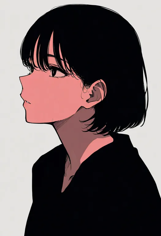 masterpiece, best quality, newest, absurdres, highres, safe, sparse_stubble, 1girl, solo, simple_background — by k3scat, made with ComfyUI