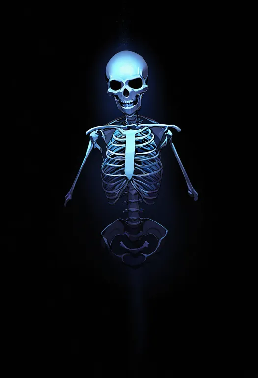 masterpiece, best quality, newest, absurdres, highres, safe, skeleton, 1girl, solo, simple_background — by k3scat, made with ComfyUI