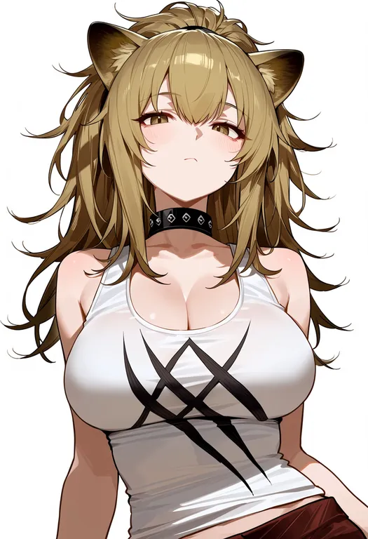 masterpiece, best quality, score_7, safe, siege (arknights), arknights, solo, upper body, simple background — by k3scat, made with ComfyUI