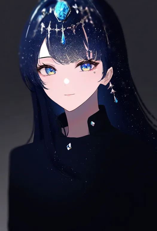 masterpiece, best quality, newest, absurdres, highres, safe, gem_hair_ornament, 1girl, solo, simple_background — by k3scat, made with ComfyUI