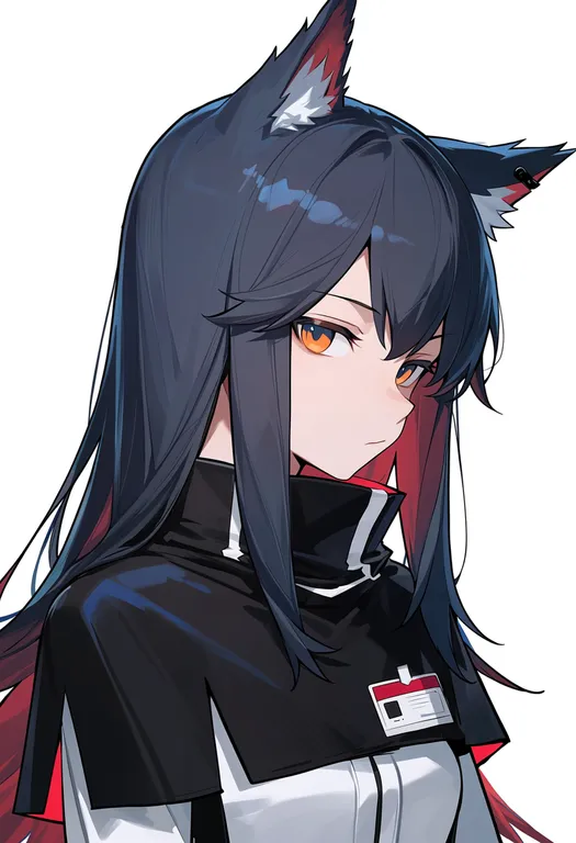 masterpiece, best quality, score_7, safe, texas (arknights), arknights, solo, upper body, simple background — by k3scat, made with ComfyUI