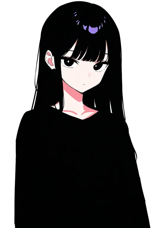 masterpiece, best quality, newest, absurdres, highres, safe, flipped_bangs, 1girl, solo, simple_background — by k3scat, made with ComfyUI