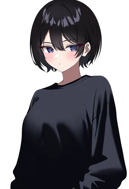 masterpiece, best quality, newest, absurdres, highres, safe, clothes_theft, 1girl, solo, simple_background — by k3scat, made with ComfyUI