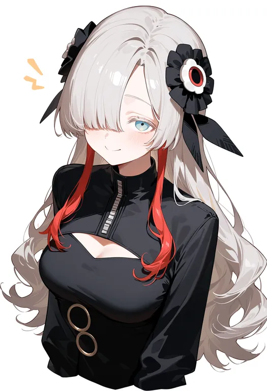 masterpiece, best quality, score_7, safe, isekaijoucho, solo, upper body, simple background — by k3scat, made with ComfyUI