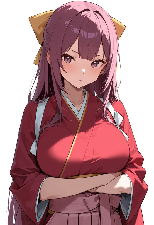 masterpiece, best quality, score_7, safe, kamikaze (kancolle), solo, upper body, simple background — by k3scat, made with ComfyUI