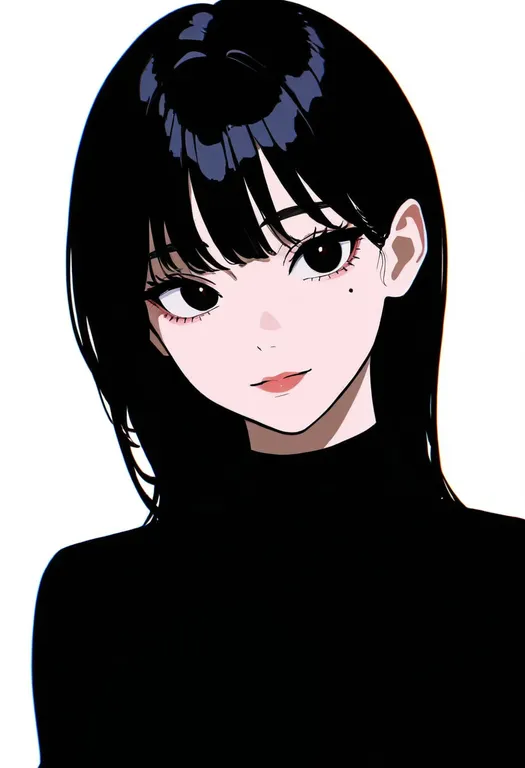 masterpiece, best quality, newest, absurdres, highres, safe, mole_on_cheek, 1girl, solo, simple_background — by k3scat, made with ComfyUI