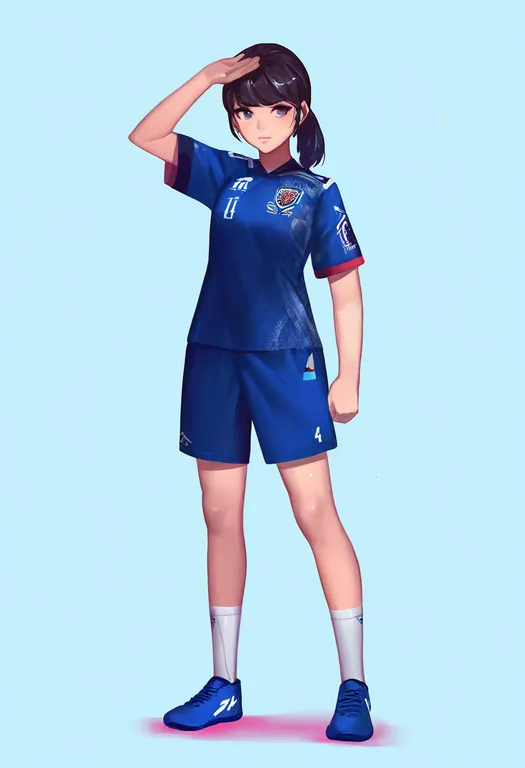 masterpiece, best quality, newest, absurdres, highres, safe, 2015_fifa_women's_world_cup, solo, full_body… — by k3scat, made with ComfyUI