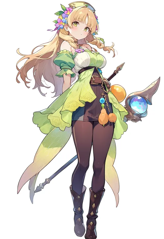 masterpiece, best quality, score_7, safe, atelier ayesha, solo, simple background — by k3scat, made with ComfyUI