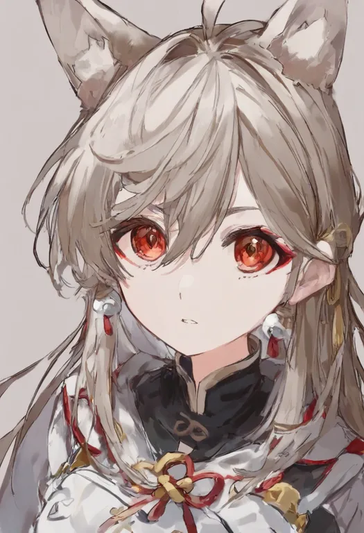 masterpiece, best quality, general, red eyeliner, 1girl, solo, simple background — by k3scat, made with ComfyUI