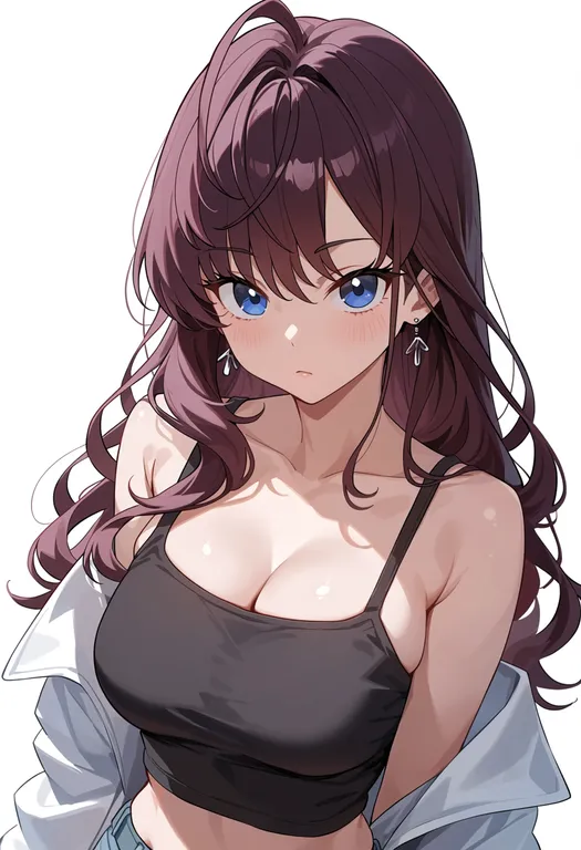 masterpiece, best quality, score_7, safe, ichinose shiki, solo, upper body, simple background — by k3scat, made with ComfyUI