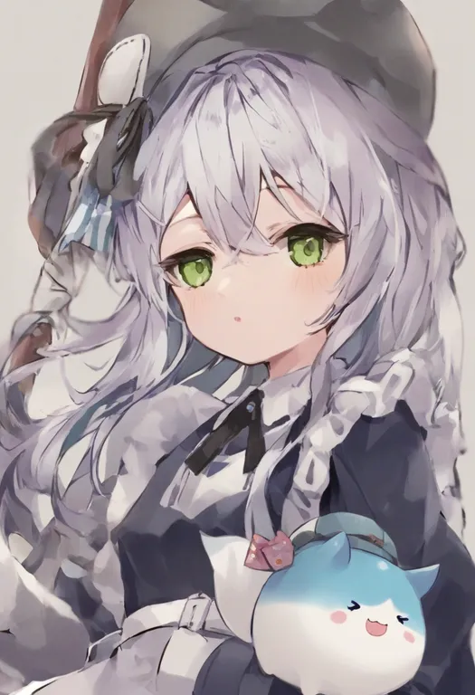 masterpiece, best quality, general, sukusuku hakutaku, 1girl, solo, simple background — by k3scat, made with ComfyUI