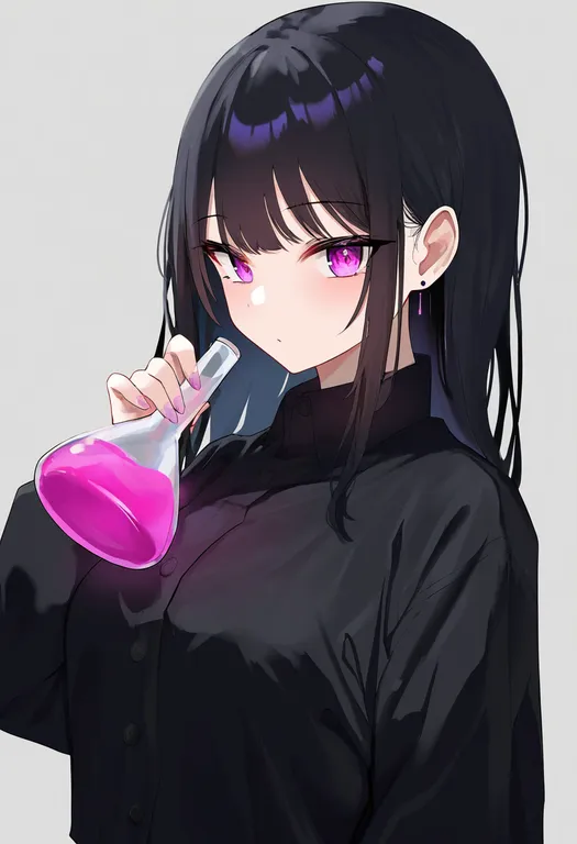 masterpiece, best quality, newest, absurdres, highres, safe, flask, 1girl, solo, simple_background — by k3scat, made with ComfyUI