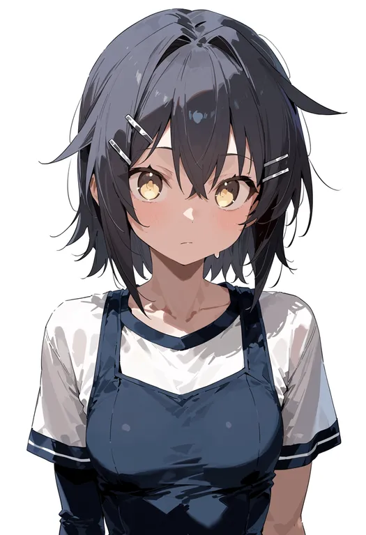 masterpiece, best quality, score_7, safe, furutaka (kancolle), solo, upper body, simple background — by k3scat, made with ComfyUI