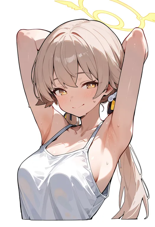 masterpiece, best quality, score_7, safe, hifumi (blue archive), blue archive, solo, upper body, simple background — by k3scat, made with ComfyUI