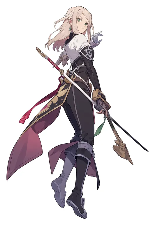 masterpiece, best quality, score_7, safe, tales of the tempest, solo, simple background — by k3scat, made with ComfyUI
