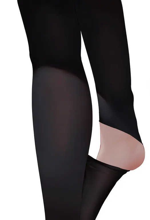 masterpiece, best quality, newest, absurdres, highres, safe, thighhighs_pull, 1girl, solo, simple_background — by k3scat, made with ComfyUI